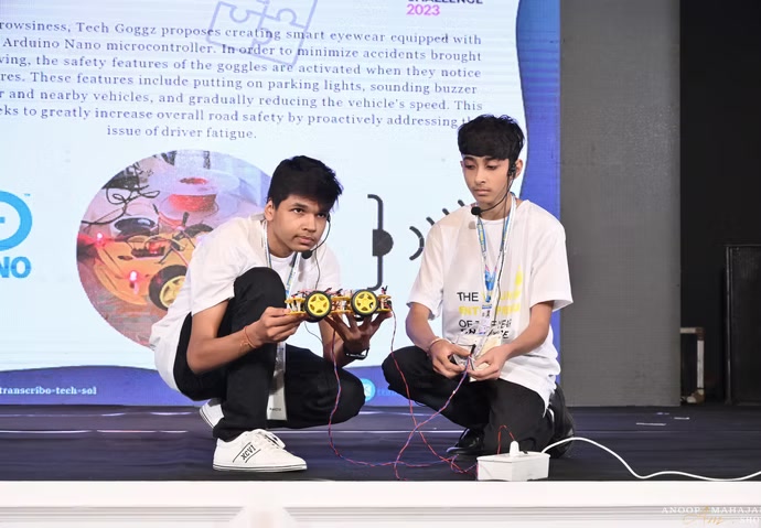 YEY students presenting a working prototype